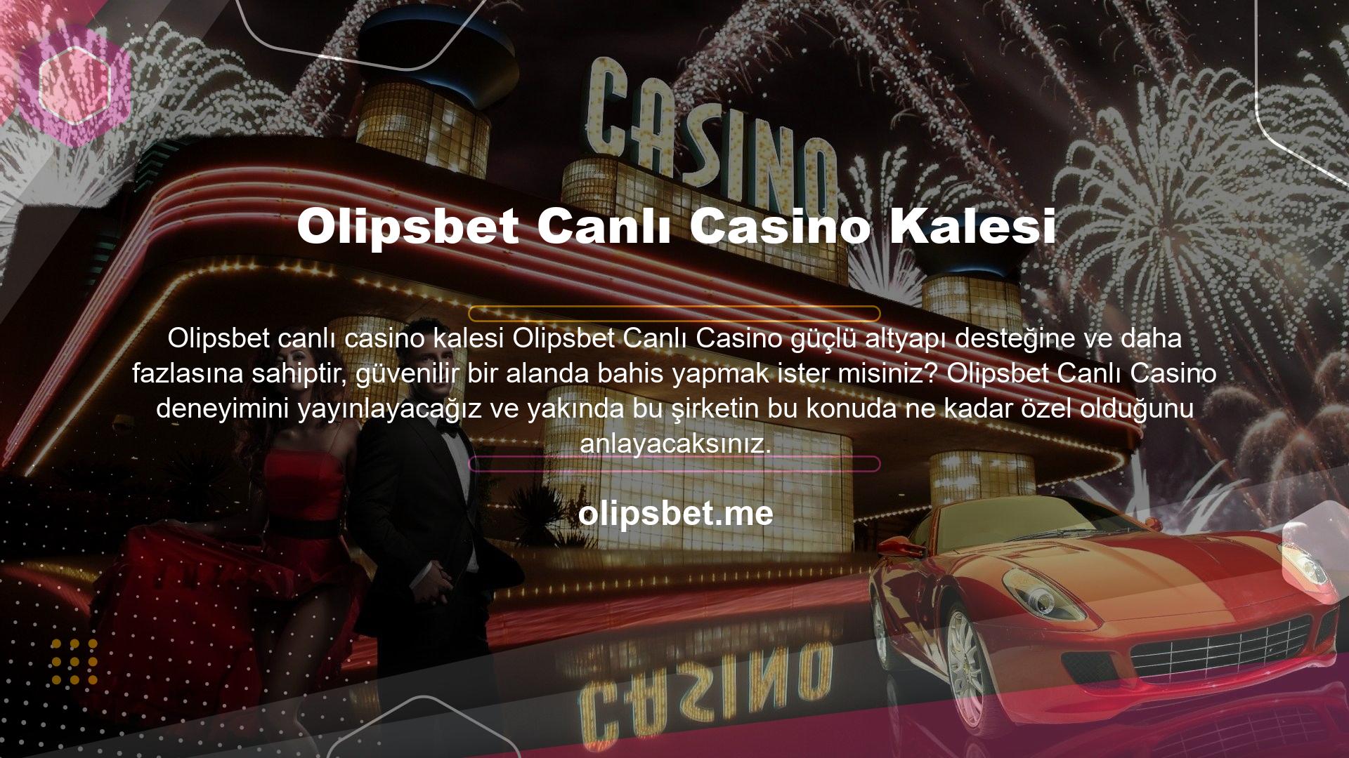 Olipsbet Canlı Casino kategorisi sayesinde gerçek bir casinoda karşılaşacağınız oyunların çoğu ile karşılaşacak ve bunları dijital dünya üzerinden deneyimleme fırsatı bulacaksınız